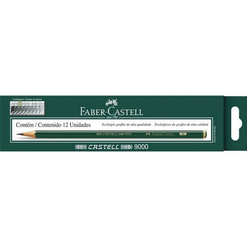 LAPIS PRETO 4B FABER-CASTEL - REF. 90004B - CAIXA COM 12 UNIDADES