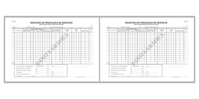 LIVRO REGISTRO DE PRESTACAO DE SERVICO MODELO 1 50 FOLHAS - REF. 5902 - 1 UNIDADE