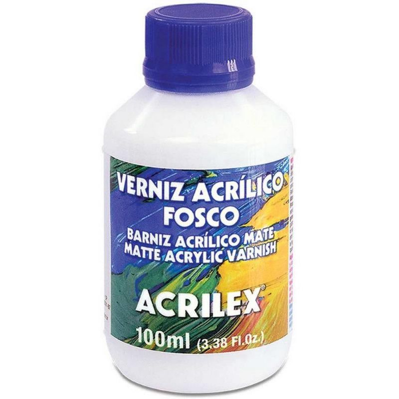 VERNIZ ACRILICO FOSCO 100ML ACRILEX - PACOTE COM 6 UNIDADES
