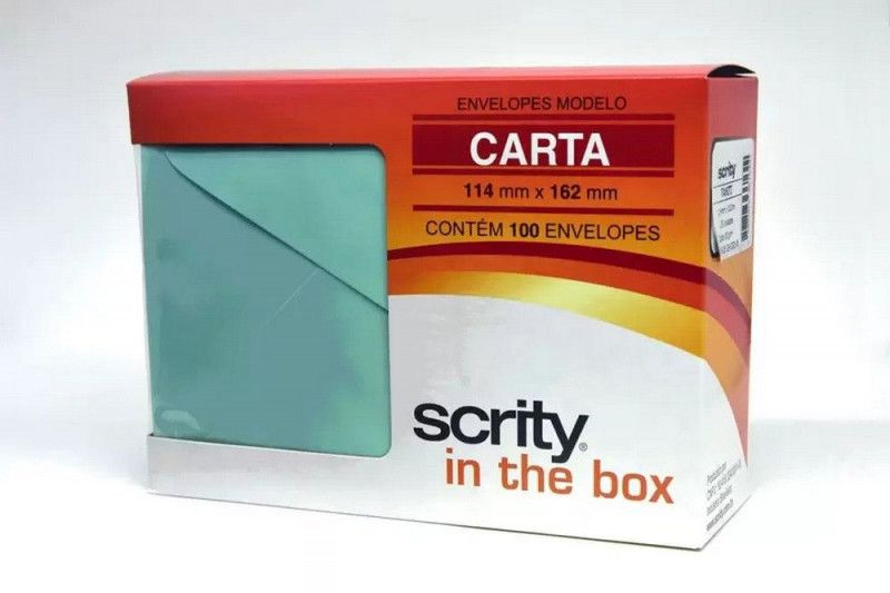 ENVELOPE VISITA 72X108MM VERDE BEBE SCRITY - REF. TAHITI - CAIXA COM 100 UNIDADES