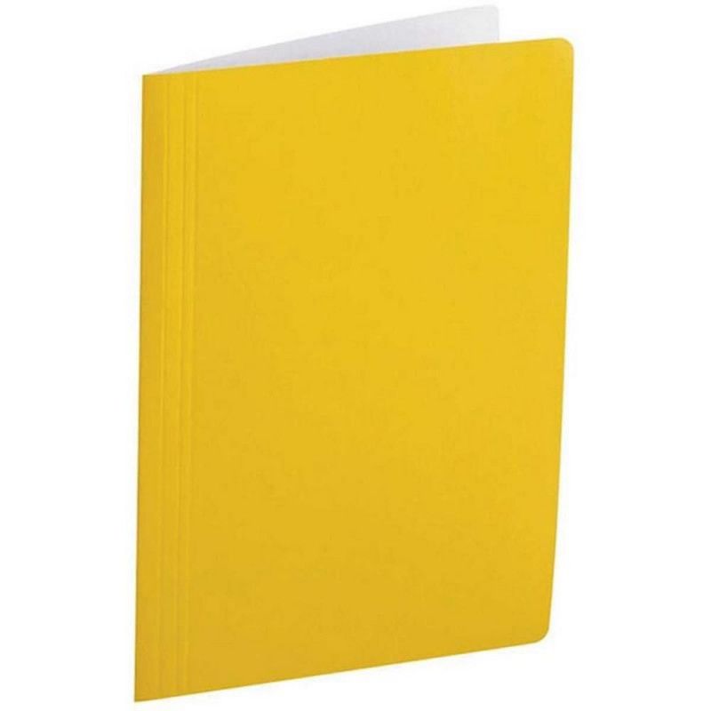 PASTA GRAMPO TRILHO PAPELAO AMARELA POLYCART - REF. 1026-AM - PACOTE COM 20 UNIDADES