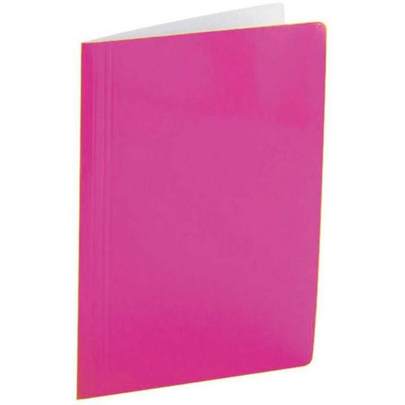 PASTA GRAMPO TRILHO PAPELAO ROSA POLYCART - REF. 1026-RS - PACOTE COM 20 UNIDADES
