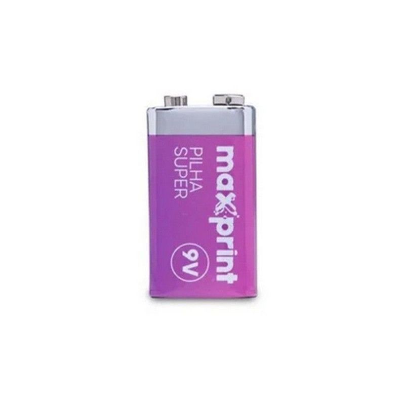 BATERIA COMUM 9V MAXPRINT - REF. 75648-7 - CAIXA COM 12 UNIDADES