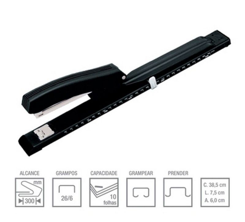 GRAMPEADOR METAL 10 FOLHAS 38 CM LONGO 950L - REF. 950L - 1 UNIDADE