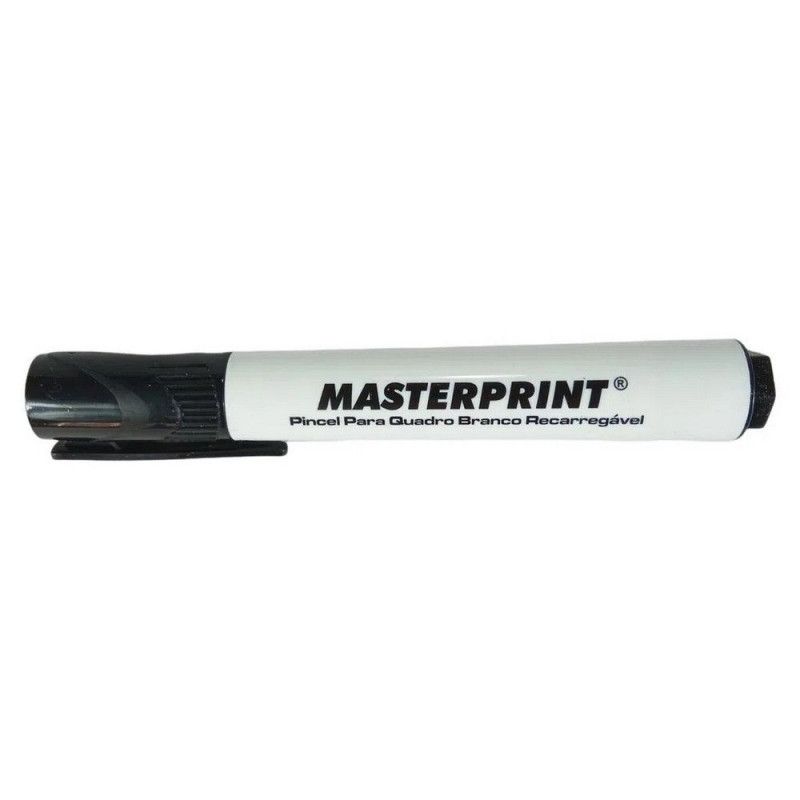 PINCEL QUADRO BRANCO MP619 PRETO MASTERPRINT - REF. MP619 - CAIXA COM 12 UNIDADES
