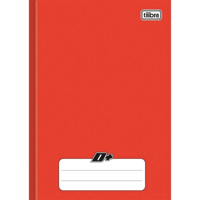 CADERNO BROCHURAO CAPA DURA 48 FOLHAS D+ VERMELHO TILIBRA - REF. 11677 - PACOTE COM 10 UNIDADES