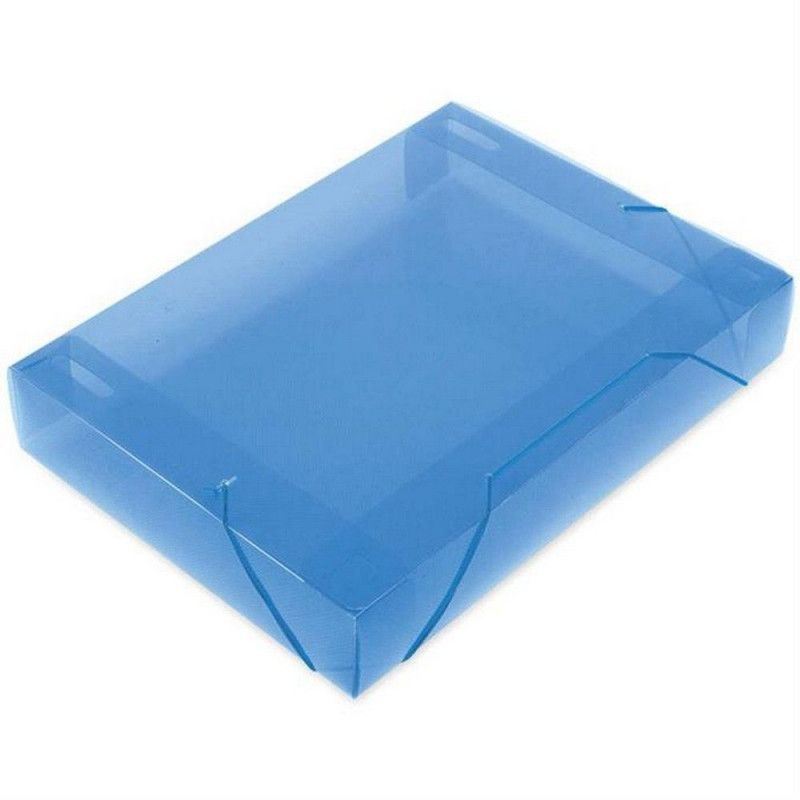 PASTA ABA ELASTICA PLASTICA 55MM SOFT AZUL - REF. 505AZ - CAIXA COM 10 UNIDADES