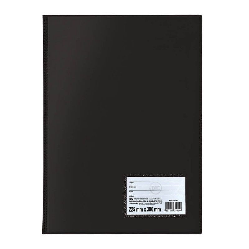 PASTA CATALOGO  50 ENVELOPES DAC - REF. 1090PR - CAIXA MASTER COM 30 UNIDADES