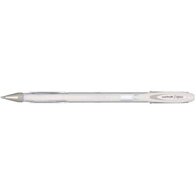 CANETA GEL 0.8 NOBLE METAL BRANCO - REF. UM-120 - CAIXA COM 12 UNIDADES