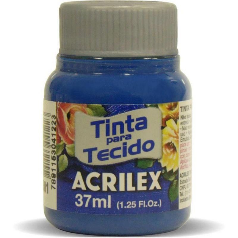 TINTA PARA TECIDO 37ML AZUL TURQUEZA - REF. 501 - CAIXA COM 12 UNIDADES