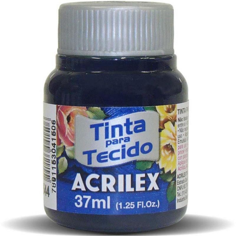 TINTA PARA TECIDO 37ML AZUL MARINHO - REF. 544 - CAIXA COM 12 UNIDADES