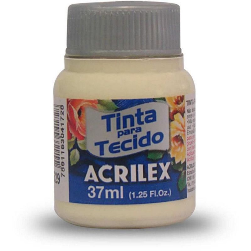 TINTA PARA TECIDO 37ML MARFIM - REF. 529 - CAIXA COM 12 UNIDADES
