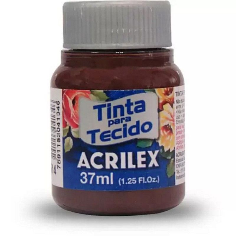 TINTA PARA TECIDO 37ML TERRA QUEIMADA - REF. 514 - 1 UNIDADE