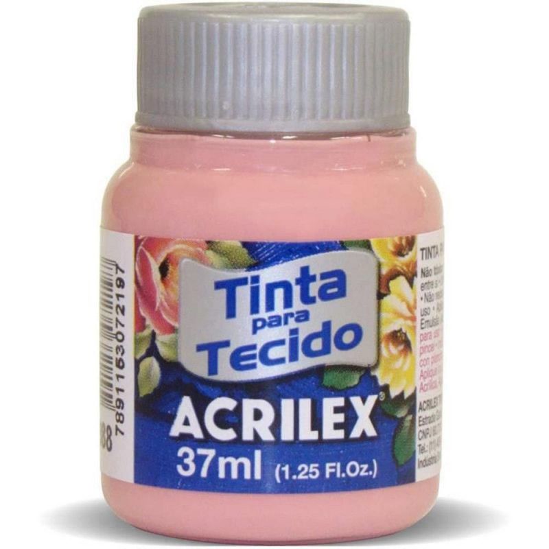 TINTA PARA TECIDO 37ML ROSE - REF. 988 - CAIXA COM 12 UNIDADES