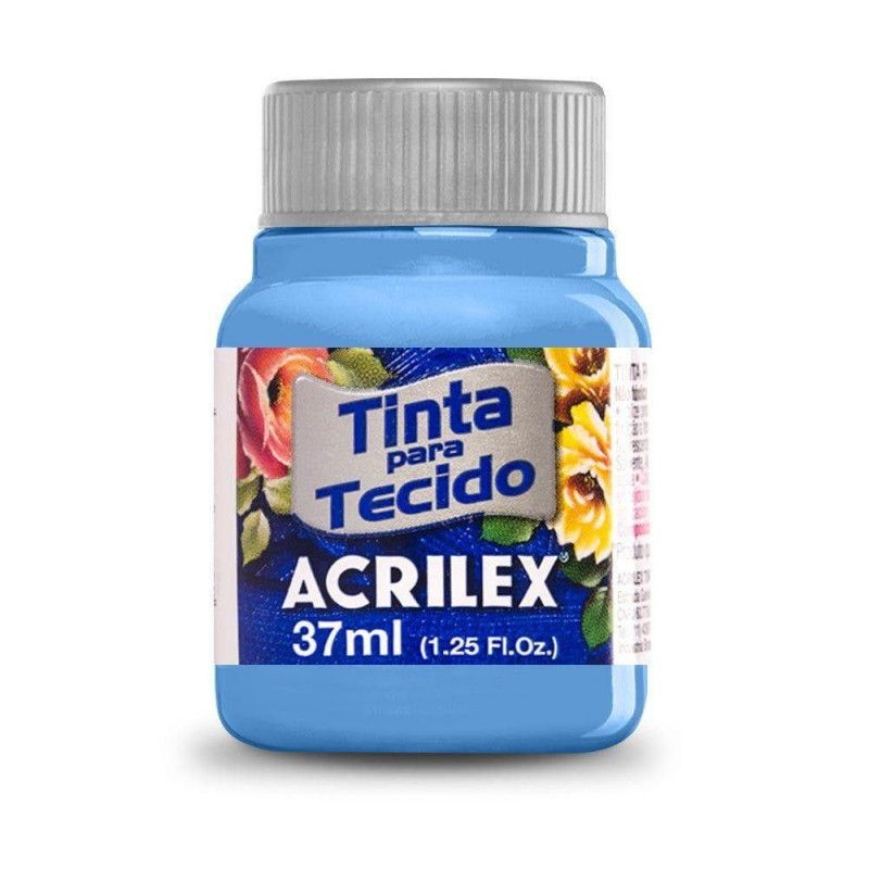 TINTA PARA TECIDO 37ML AZUL CARIBE - REF. 560 - 1 UNIDADE