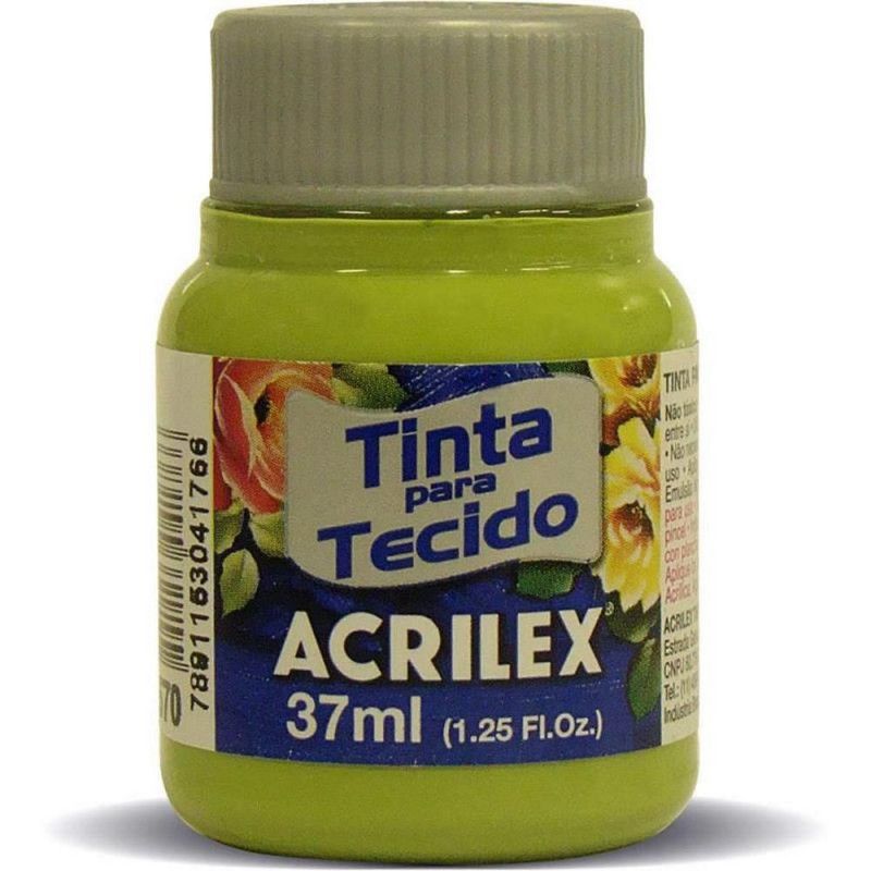 TINTA PARA TECIDO 37ML VERDE PISTACHE - REF. 570 - CAIXA COM 12 UNIDADES