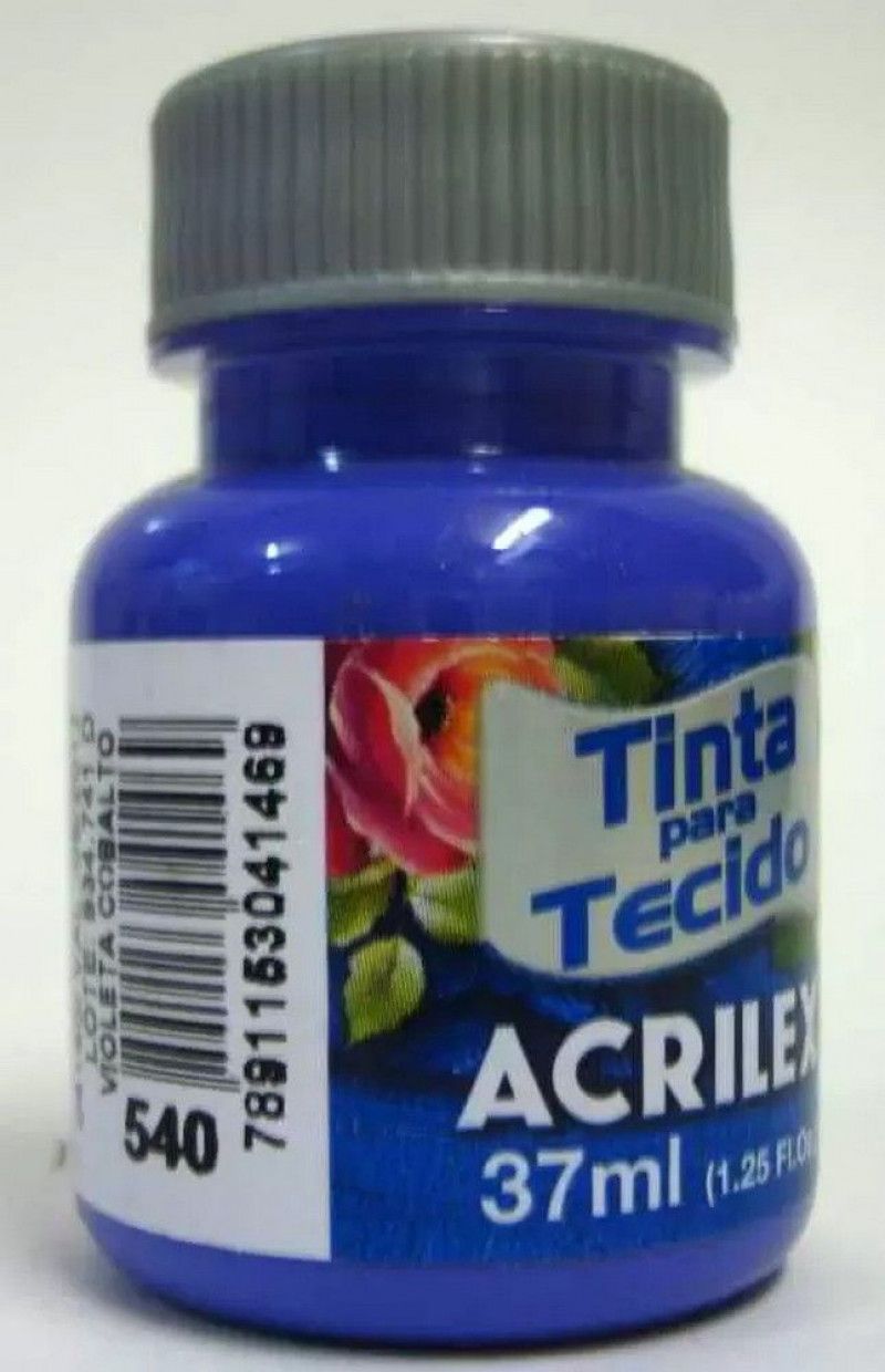 TINTA PARA TECIDO 37ML VIOLETA COBALTO - REF. 540 - 1 UNIDADE