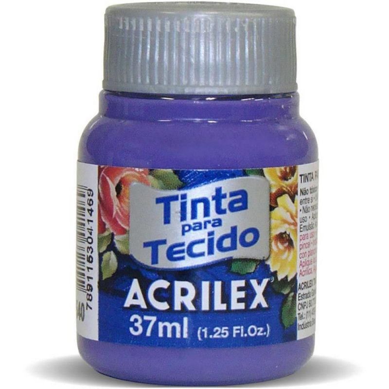 TINTA PARA TECIDO 37ML VIOLETA COBALTO - REF. 540 - CAIXA COM 12 UNIDADES
