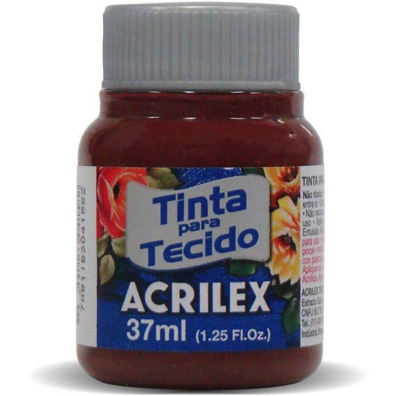 TINTA PARA TECIDO 37ML VINHO - REF. 565 - CAIXA COM 12 UNIDADES