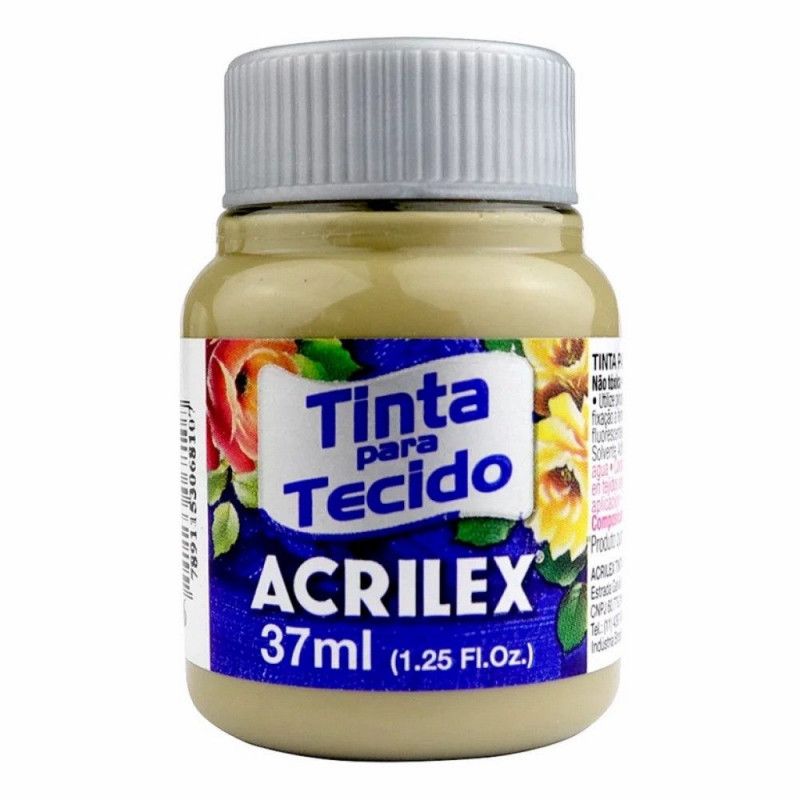 TINTA PARA TECIDO 37ML CAQUI - REF. 986 - CAIXA COM 12 UNIDADES