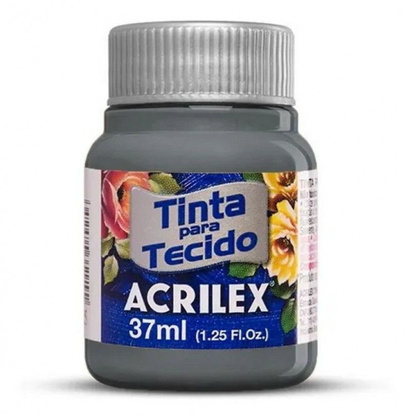 TINTA PARA TECIDO 37ML CINZA - REF. 933 - 1 UNIDADE