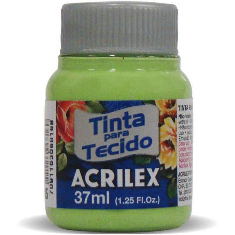 TINTA PARA TECIDO 37ML VERDE KIWI - REF. 985 - CAIXA COM 12 UNIDADES