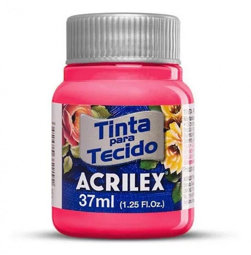 TINTA PARA TECIDO 37ML VERMELHO BEBE - REF. 800 - CAIXA COM 12 UNIDADES