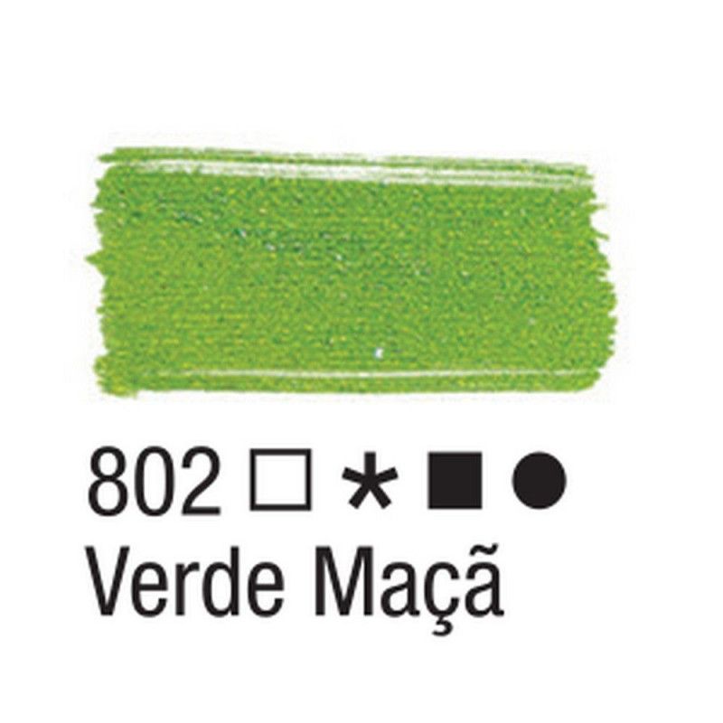 TINTA PARA TECIDO 37ML VERDE MACA - REF. 802 - 1 UNIDADE
