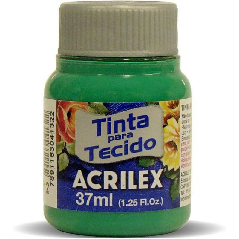 TINTA PARA TECIDO 37ML VERDE VERONESE - REF. 512 - CAIXA COM 12 UNIDADES