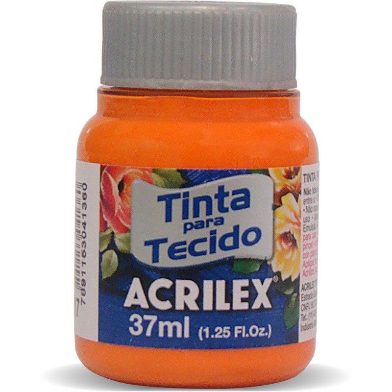 TINTA PARA TECIDO 37ML LARANJA - REF. 517 - 1 UNIDADE