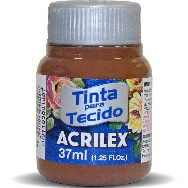 TINTA PARA TECIDO 37ML MARROM - REF. 531 - 1 UNIDADE