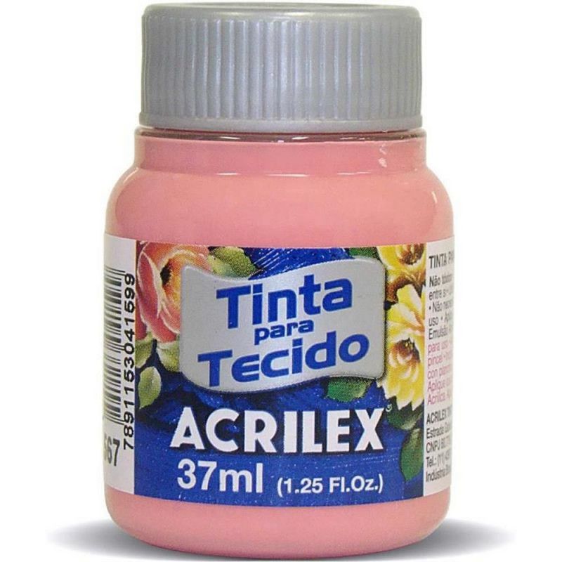 TINTA PARA TECIDO 37ML ROSA CHA - REF. 567 - CAIXA COM 12 UNIDADES