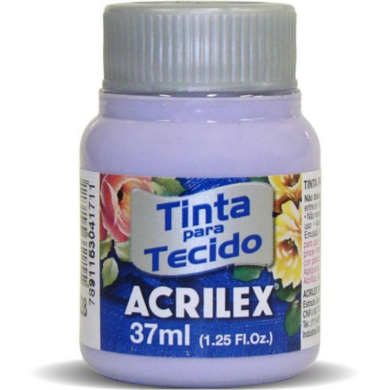 TINTA PARA TECIDO 37ML LILAS - REF. 528 - CAIXA COM 12 UNIDADES