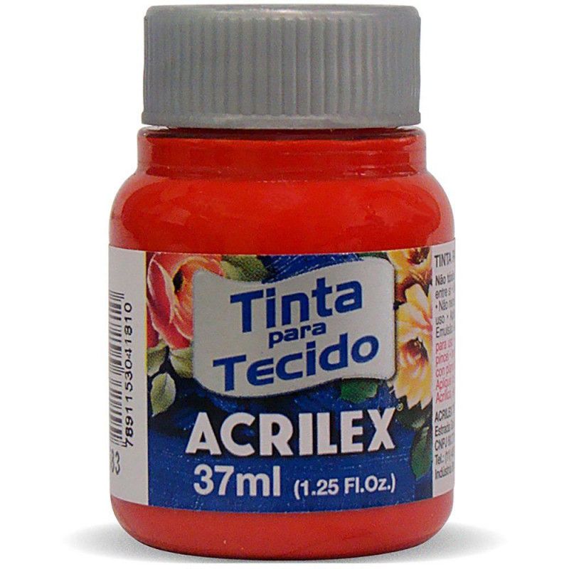 TINTA PARA TECIDO 37ML VERMELHO TOMATE - REF. 583 - 1 UNIDADE