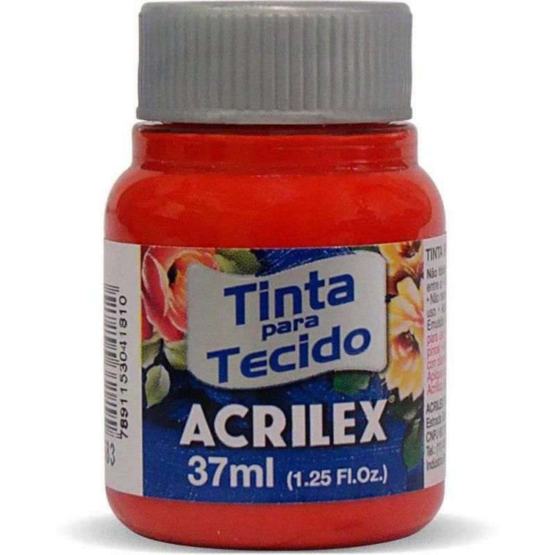 TINTA PARA TECIDO 37ML VERMELHO TOMATE - REF. 583 - CAIXA COM 12 UNIDADES
