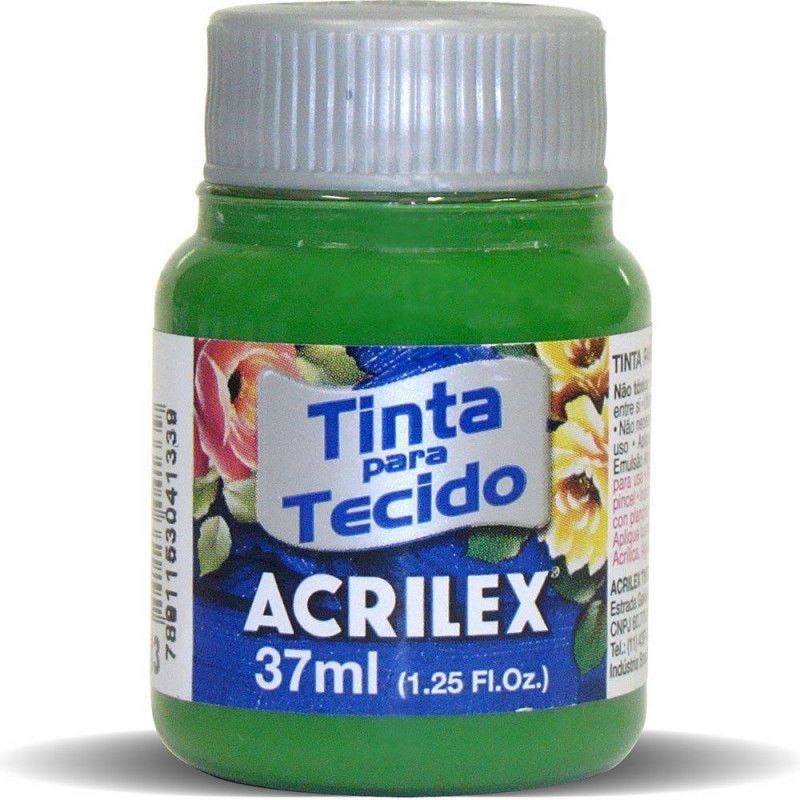 TINTA PARA TECIDO 37ML VERDE MUSGO - REF. 513 - CAIXA COM 12 UNIDADES