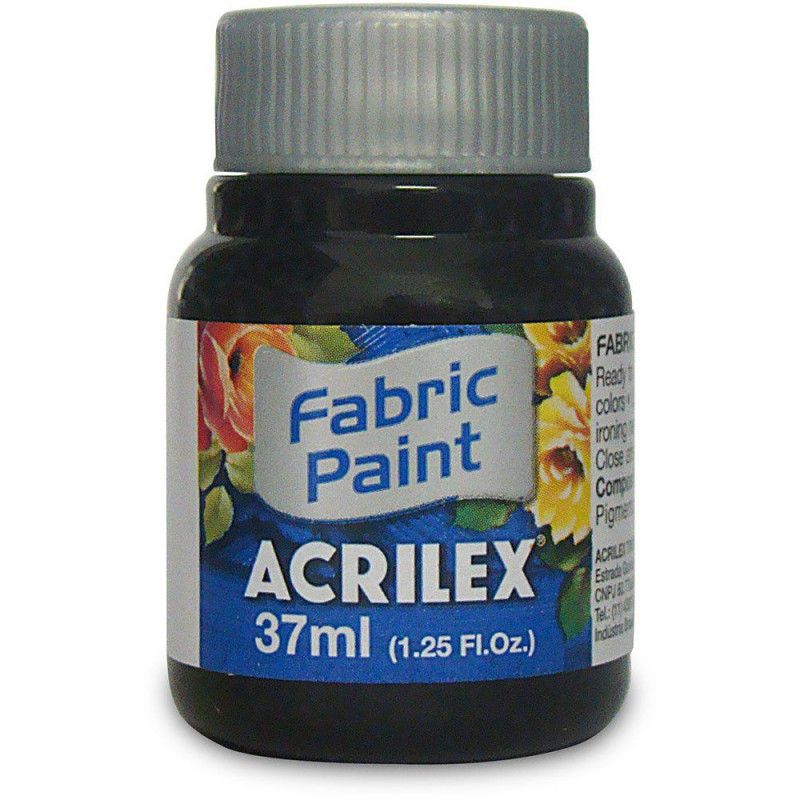 TINTA PARA TECIDO 37ML PRETO - REF. 520 - 1 UNIDADE
