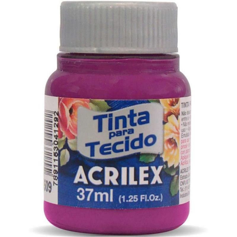 TINTA PARA TECIDO 37ML MAGENTA - REF. 549 - CAIXA COM 12 UNIDADES