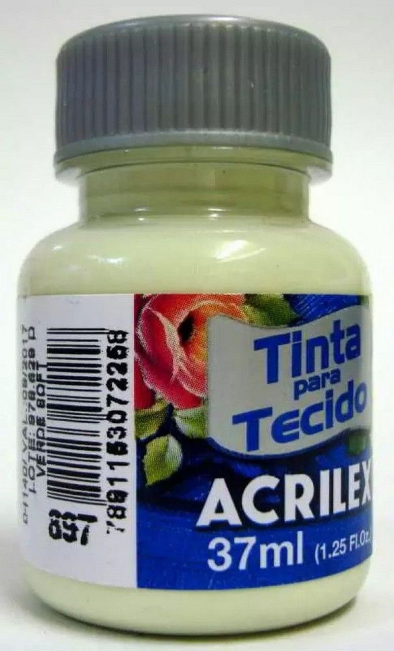 TINTA PARA TECIDO 37ML VERDE SOFT - REF. 897 - 1 UNIDADE