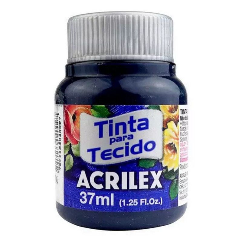 TINTA PARA TECIDO 37ML AZUL PETROLEO - REF. 596 - 1 UNIDADE