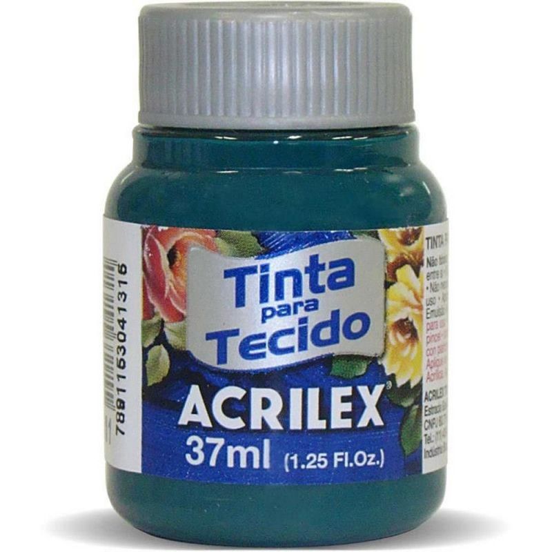 TINTA PARA TECIDO 37ML VERDE BANDEIRA - REF. 511 - CAIXA COM 12 UNIDADES