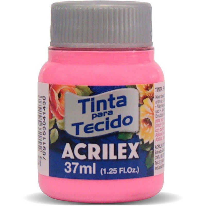TINTA PARA TECIDO 37ML ROSA - REF. 537 - 1 UNIDADE