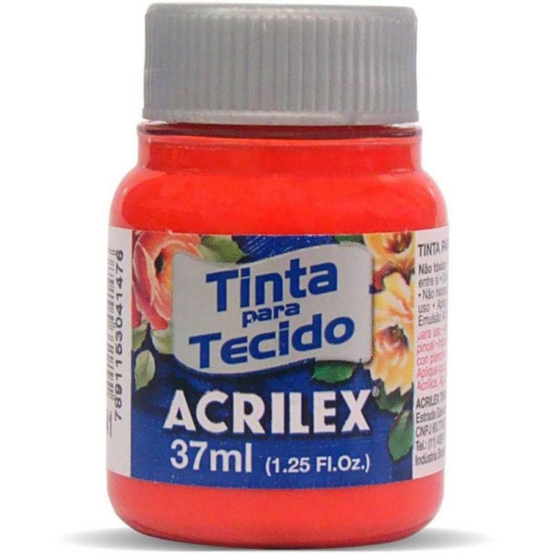 TINTA PARA TECIDO 37ML VERMELHO VIVO - REF. 541 - CAIXA COM 12 UNIDADES