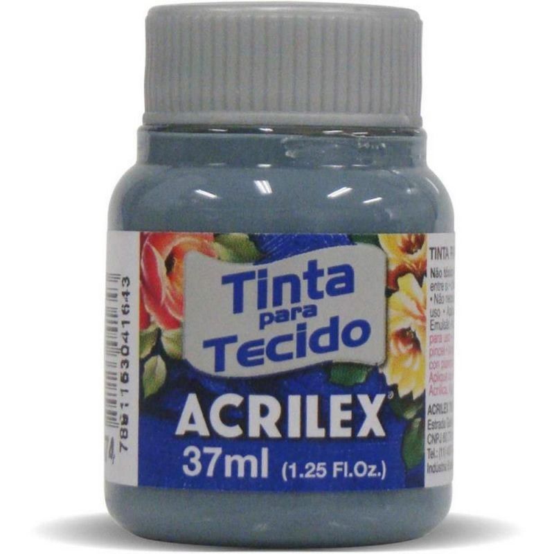 TINTA PARA TECIDO 37ML CINZA LUNAR - REF. 574 - CAIXA COM 12 UNIDADES