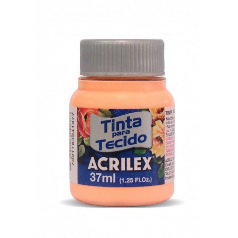 TINTA PARA TECIDO 37ML SALMAO - REF. 518 - 1 UNIDADE