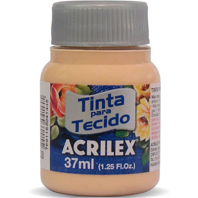 TINTA PARA TECIDO 37ML AMARELO PELE/PESSEGO - REF. 538 - 1 UNIDADE