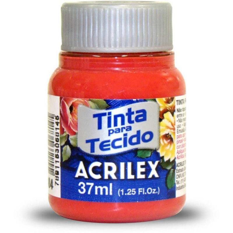 TINTA PARA TECIDO 37ML VERMELHO NATAL - REF. 984 - CAIXA COM 12 UNIDADES