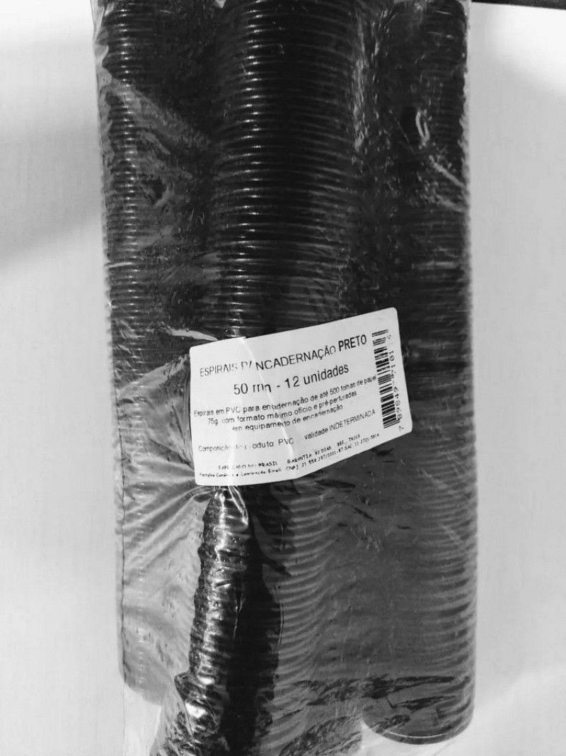 ESPIRAL 50 MM PRETO 450 FOLHAS - CAIXA COM 12 UNIDADES