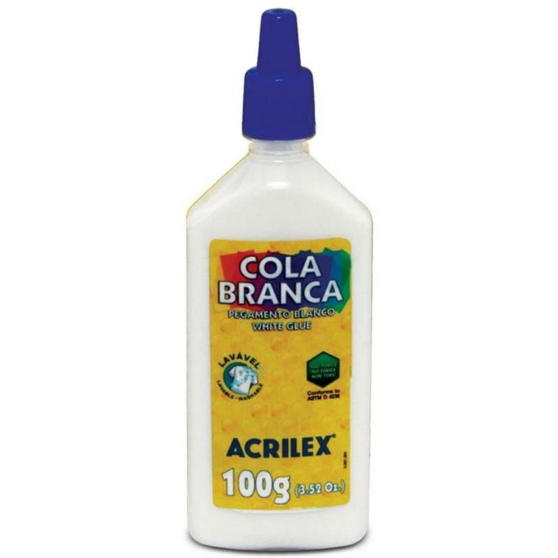 COLA BRANCA 100G ACRILEX - REF. 2810 CAIXA COM 3 UNIDADES