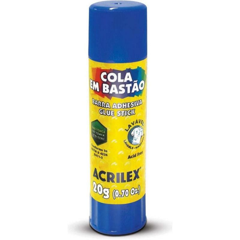 COLA BASTAO 20G ACRILEX - REF. 2720 - PACOTE COM 6 UNIDADES